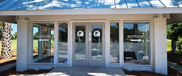 exterior of the Robert Trent Jones Halfway house with restrooms